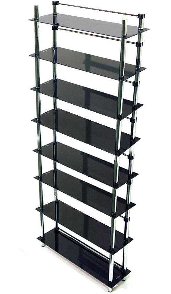 Buy 8 Tier Display CD and DVD Media Storage Black / Chrome CD and