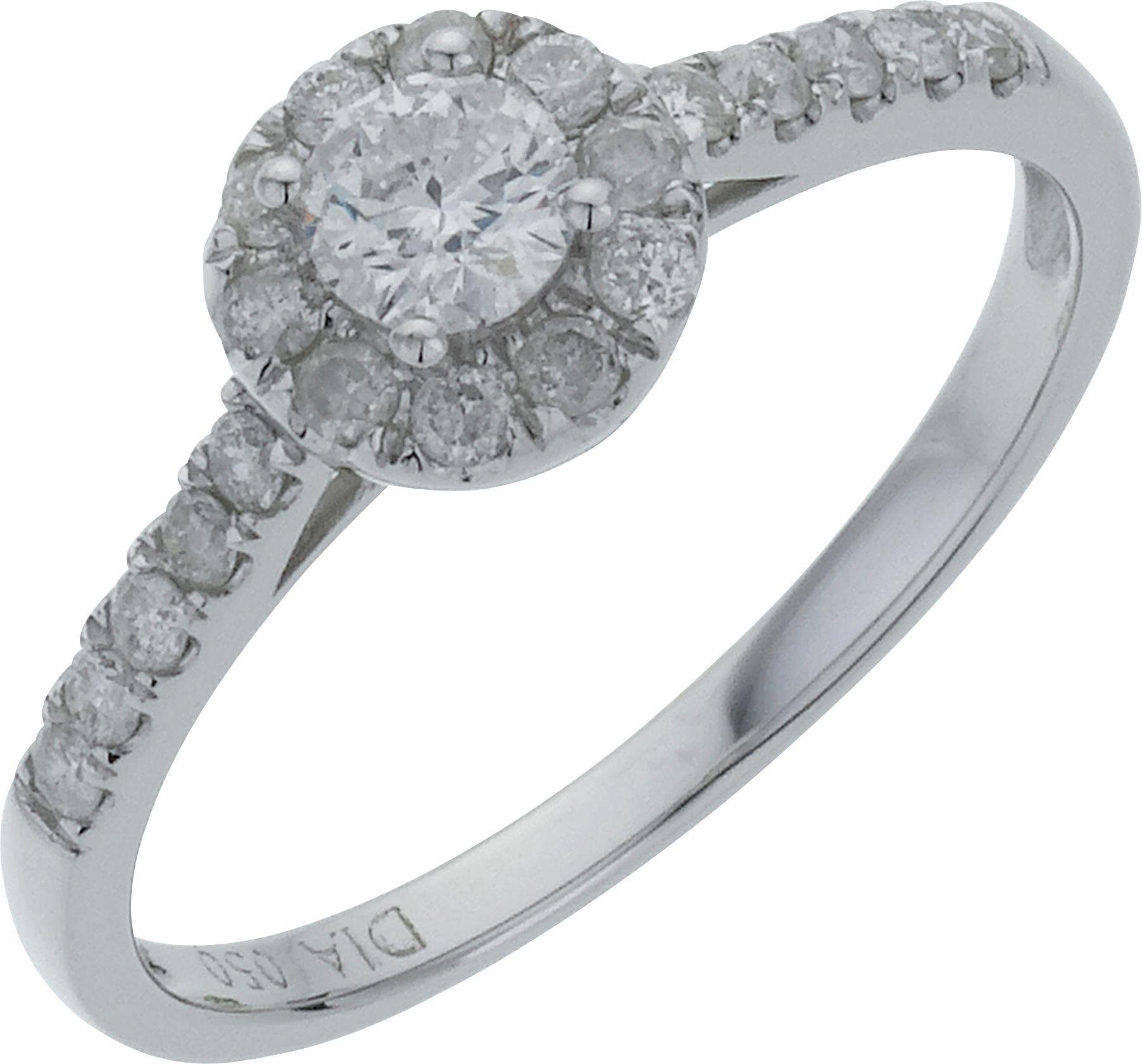 18ct White Gold Round Diamond Halo Ring review