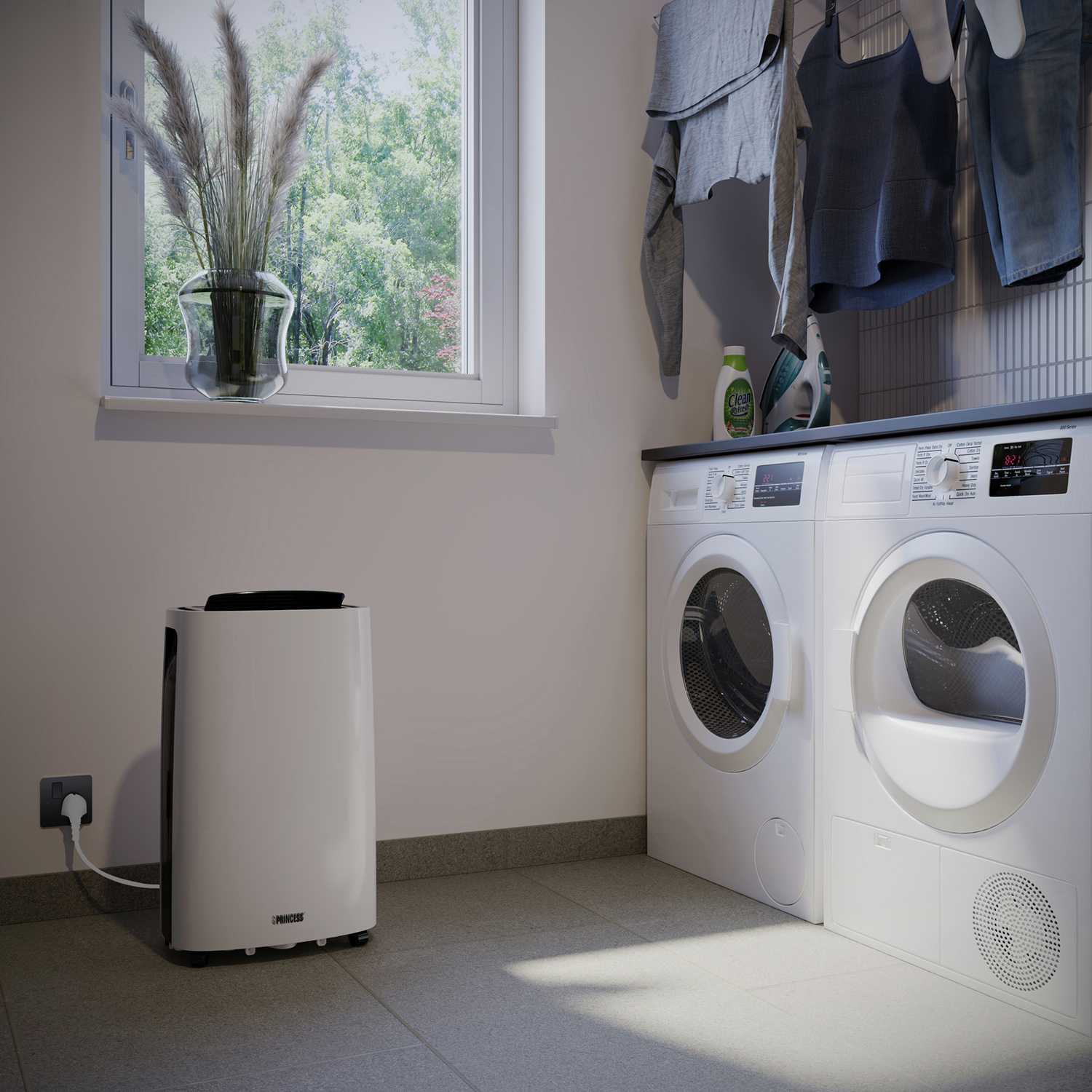 dehumidifier in a utility room