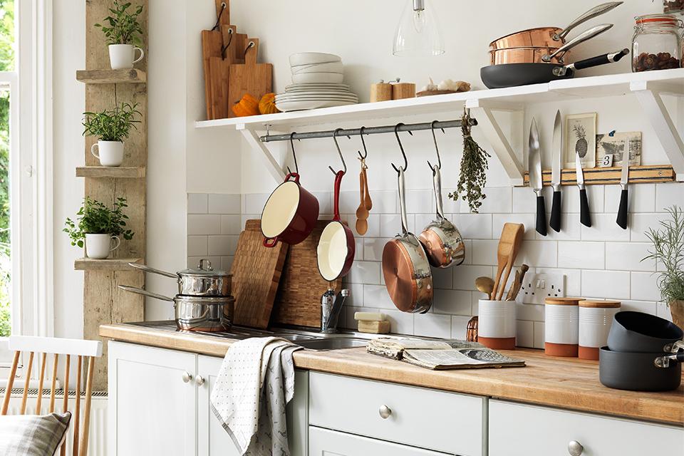 Pan storage.