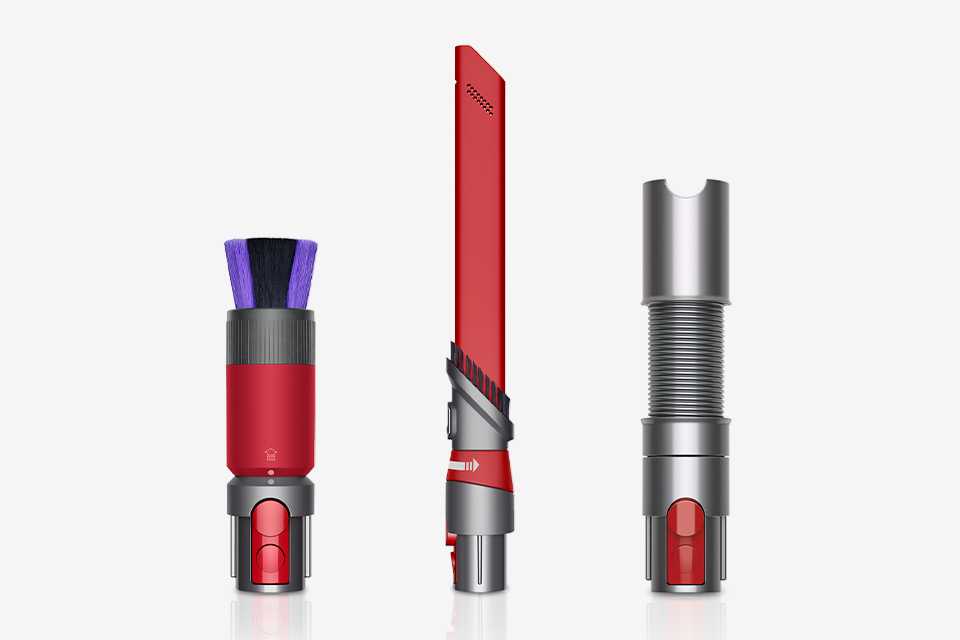 3 Dyson accessories, for delicate surfaces, detail, hard to reach places.