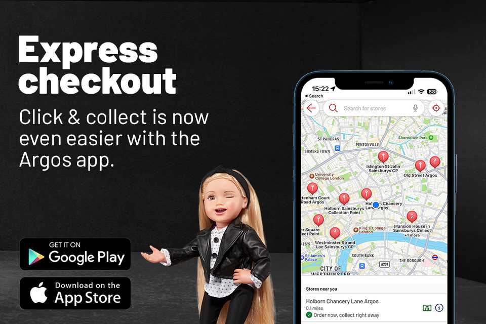 Express checkout with the Argos app.