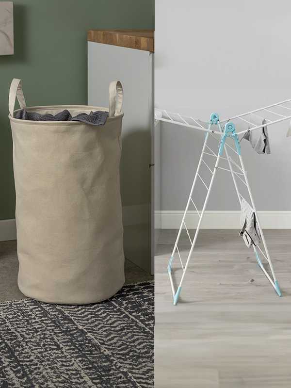 Winter laundry essentials from £10. Includes laundry baskets, heated airers and more.