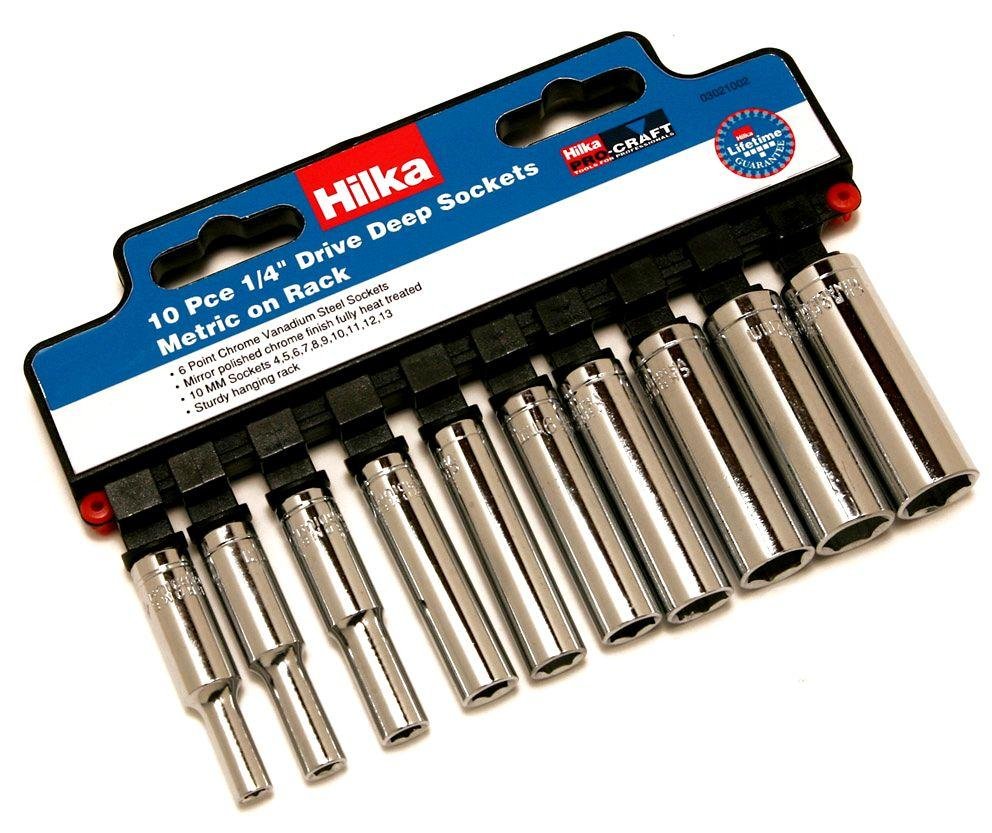 Hilka - 10 Piece 1/4 inch Deep Sockets MM Review