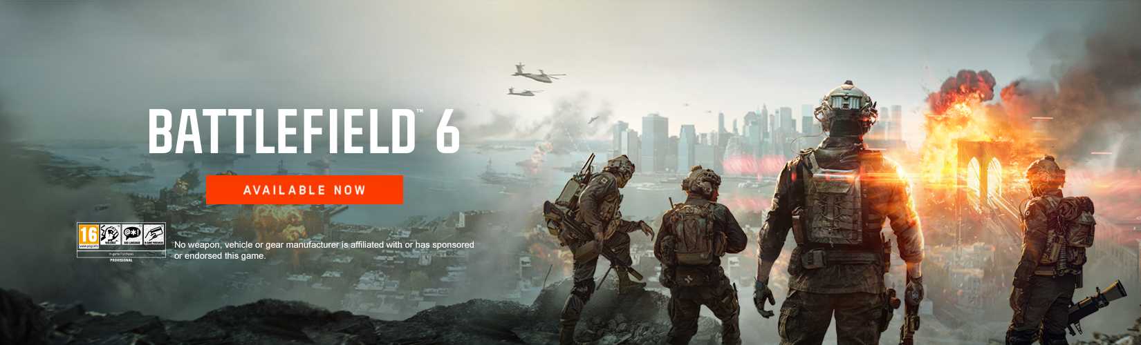 Battlefield 6. Available now.