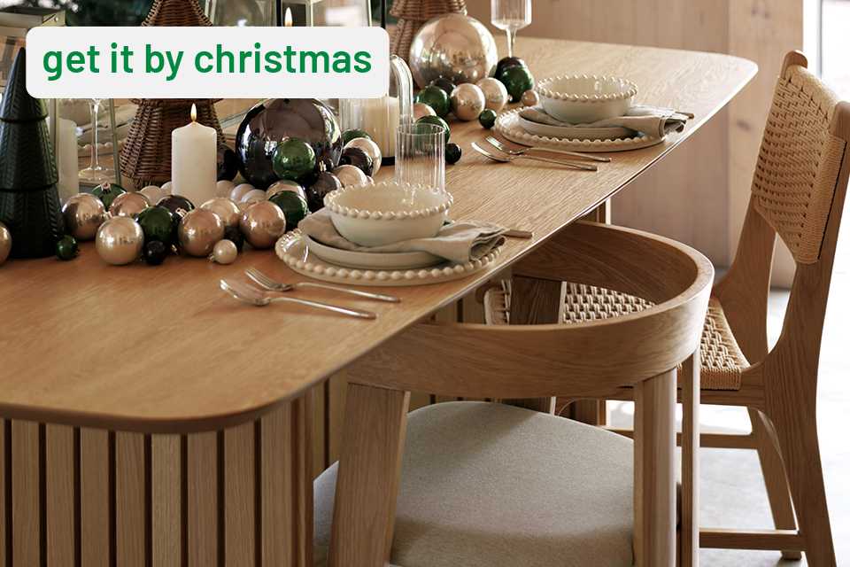 Shop furniture delivered in time for Christmas. Includes living room furniture, dining tables and more *subject to availability.