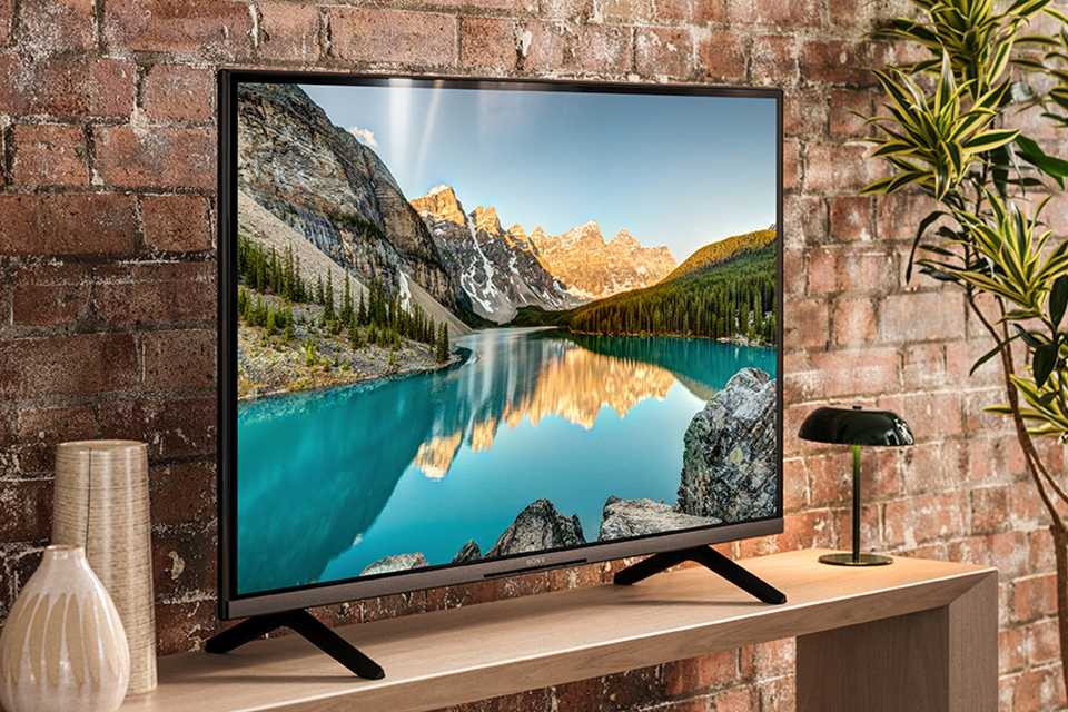 A HD landscape image on a SonyBravia 3 LED TV.