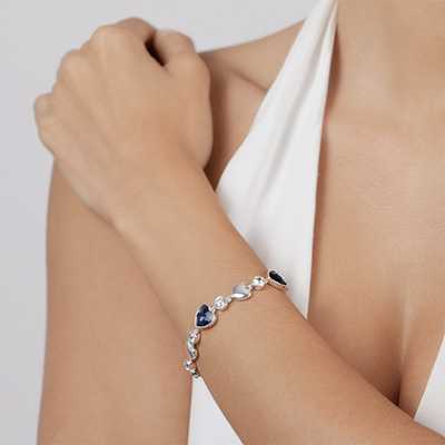 Radley Silver Plated Heart Stone Set Bracelet.