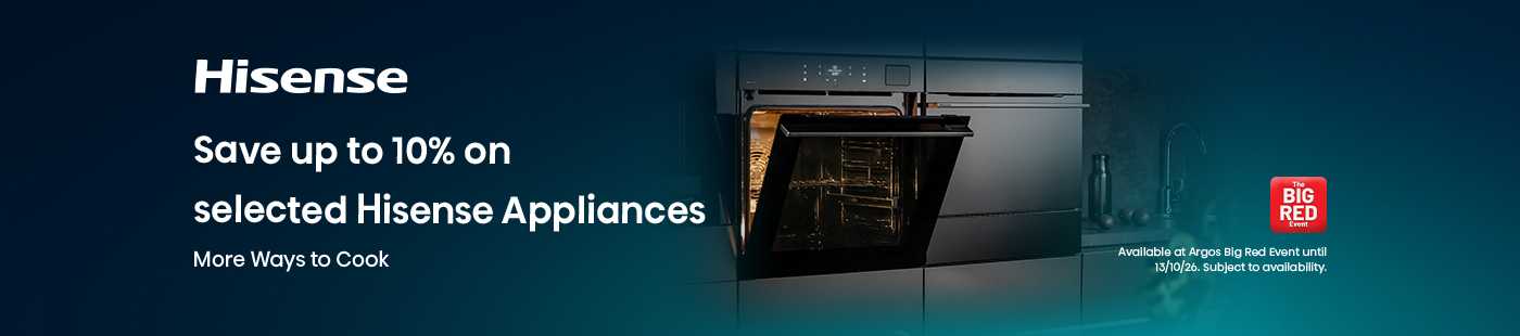 The Big Red Event. Hisense. Save up to 10% on selected Hisense appliances. More ways to cook.