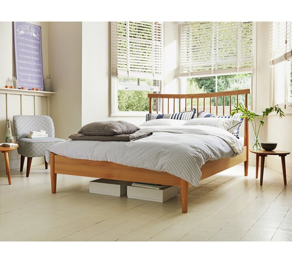 Buy Heart of House Dorset Spindle Double Bed Frame Oak at Argos.co.uk