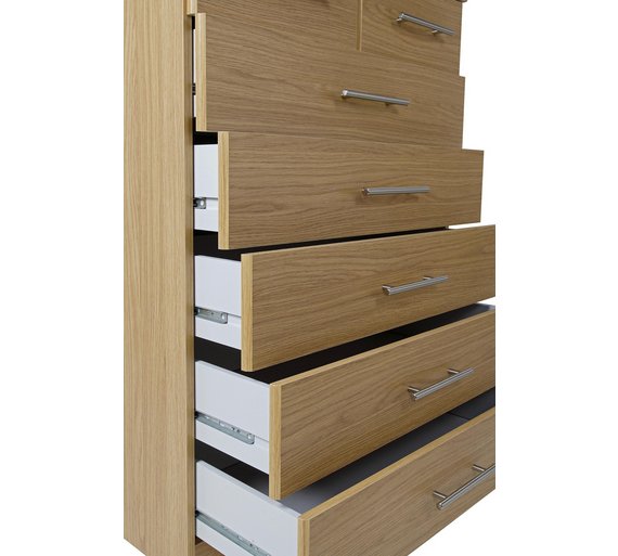 Buy HOME Normandy 5+2 Drawer Chest Oak Effect at Argos.co.uk Your