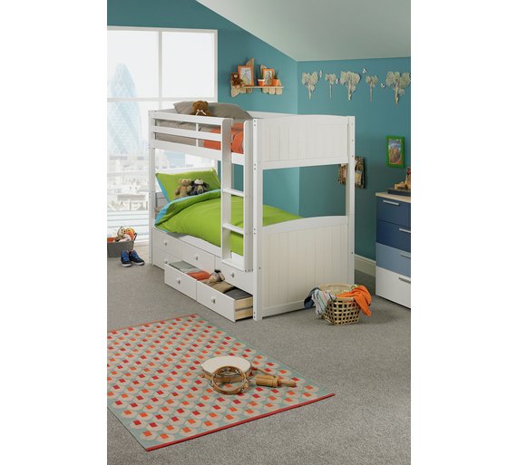 Buy HOME Leigh Detachable Single Bunk Bed Frame White at Argos.co.uk