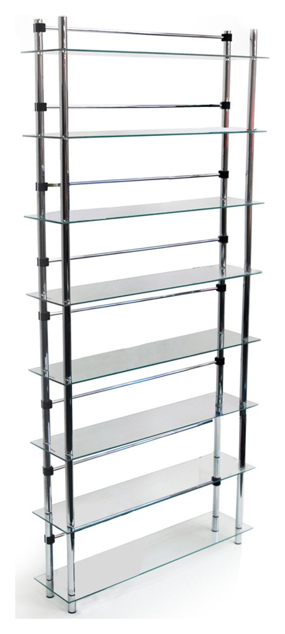 8 Tier CD & DVD Display Media Storage Shelf - Clear / Chrome Review