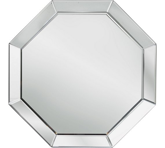 Buy Heart of House Savoy Octagonal Bevelled Wall Mirror Silver at
