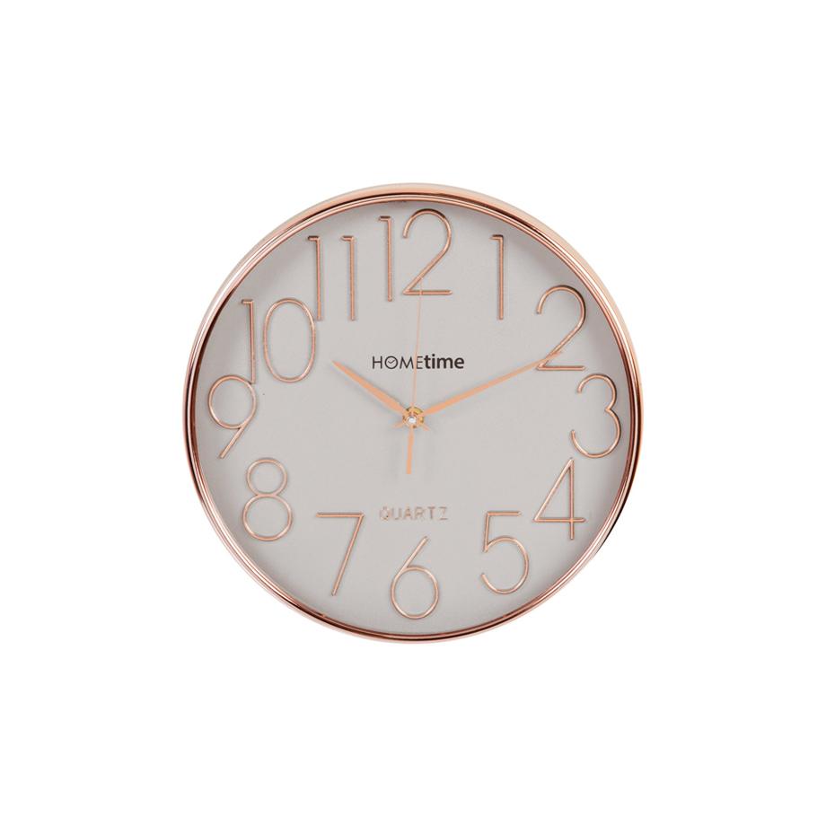 Hometime wall clock - copper & grey.