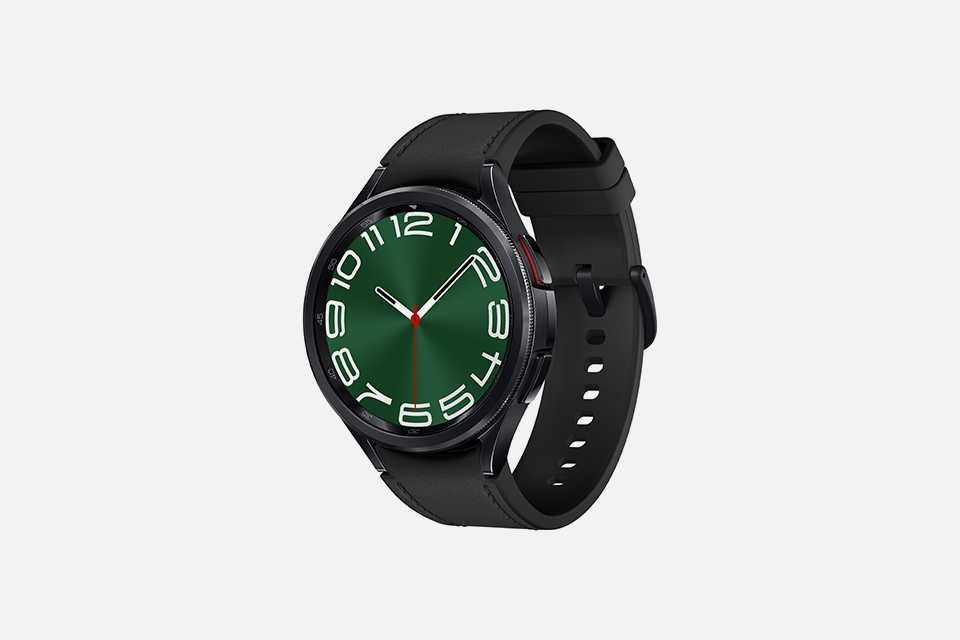 Samsung Galaxy Watch6 Pro 47mm Titanium Smart Watch in black.