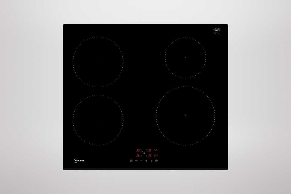 Touch controls on a hob.