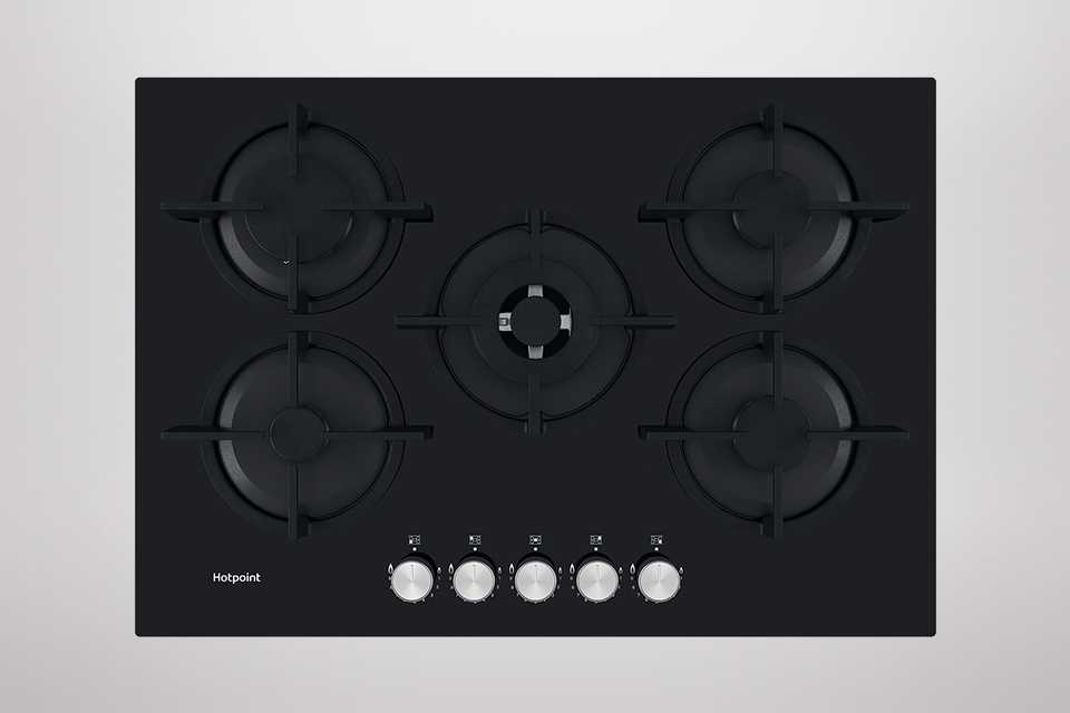 Hotpoint HGS 72 S BK Gas Hob - Black.