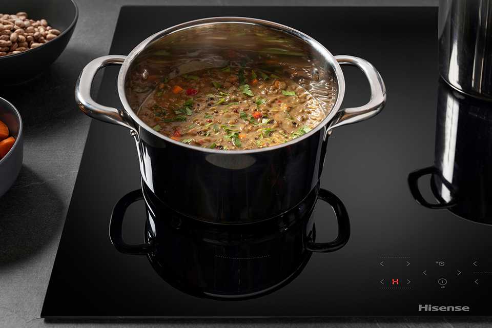 Overcooked food on a hob.