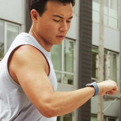 Fitbit Versa 4 Smart Watch in graphite.