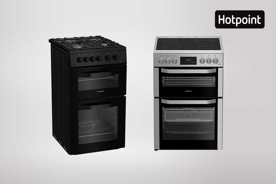 Shop 50% off installation on selected Hotpoint cookers.