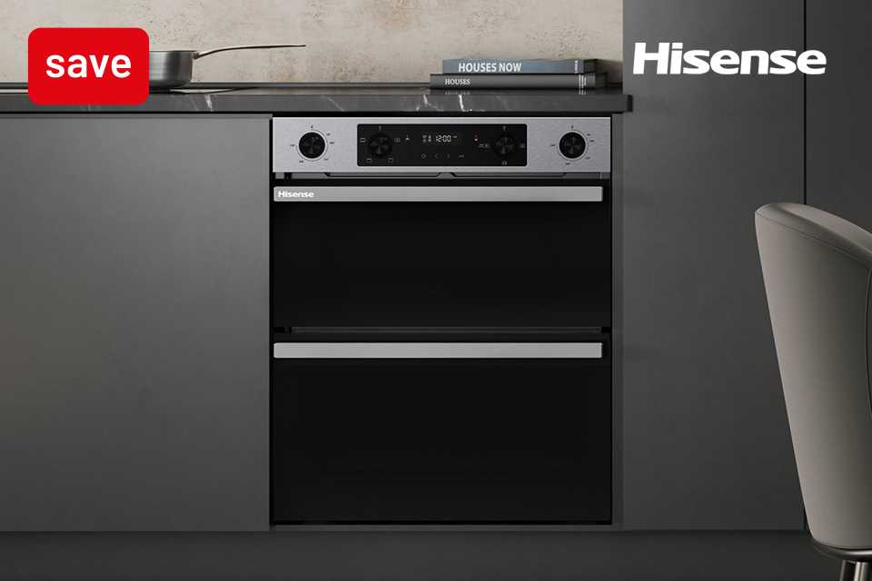 Claim up to £300 cashback on selected Hisense large kitchen appliances.