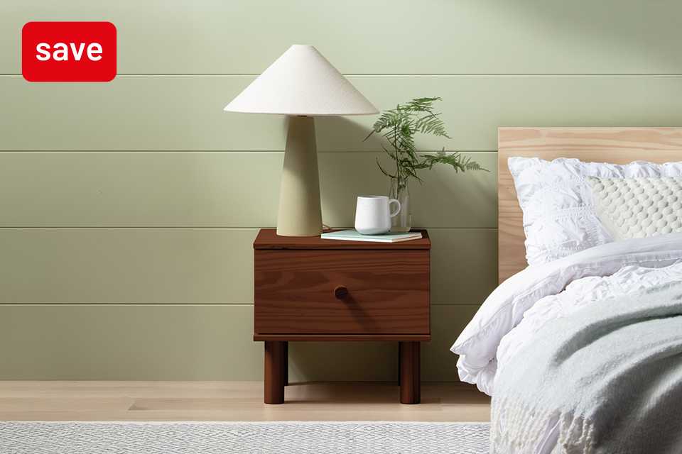 Save 20% on selected bedroom furniture on orders over £100. Use code FURN20.