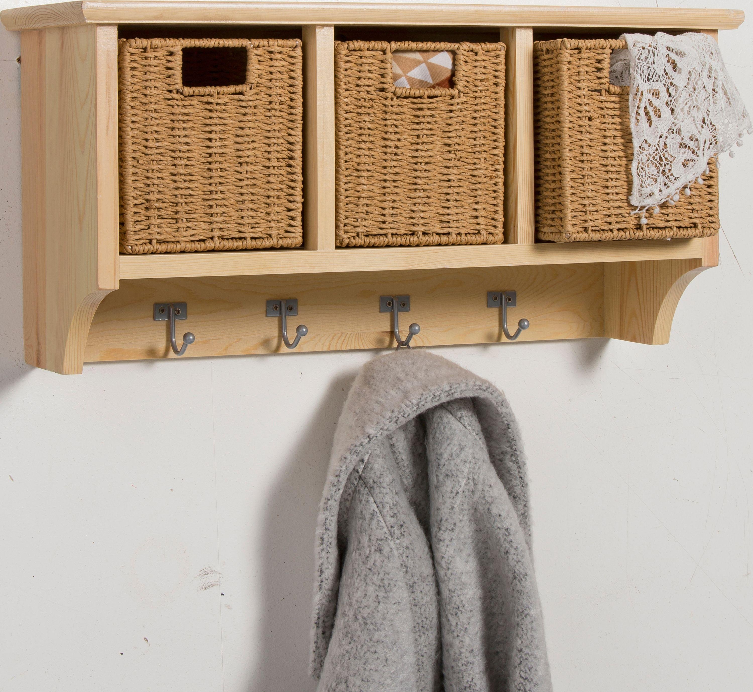 Buy HOME Pine Wall Storage Unit with Baskets at Argos.co.uk Your