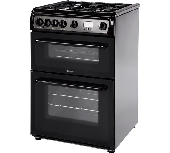 Buy Hotpoint HAG60K Double Gas Cooker Black at Argos.co.uk Your Online Shop for Freestanding