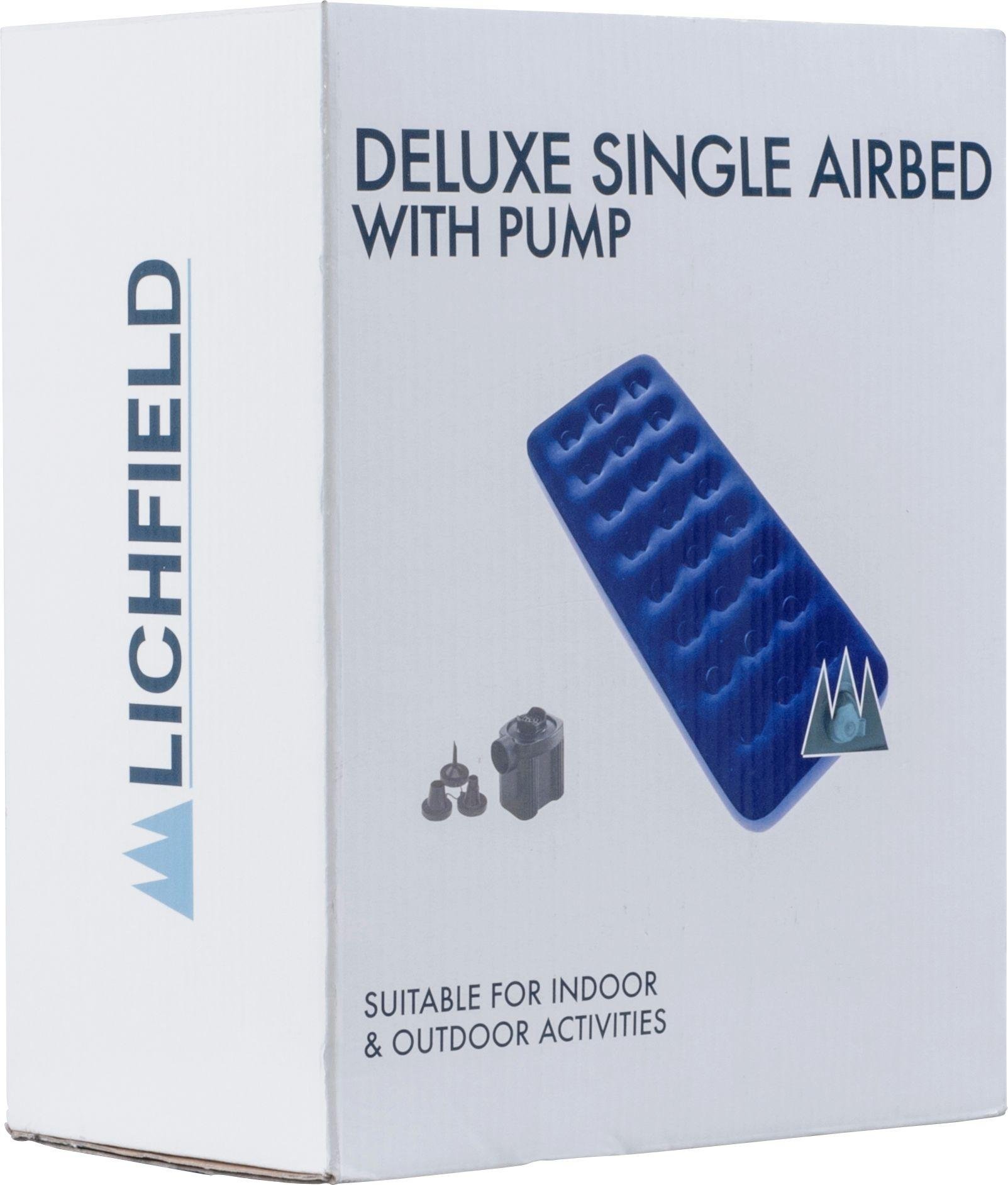 Buy Lichfield Single Deluxe Camping Air Bed with Pump Air beds Argos