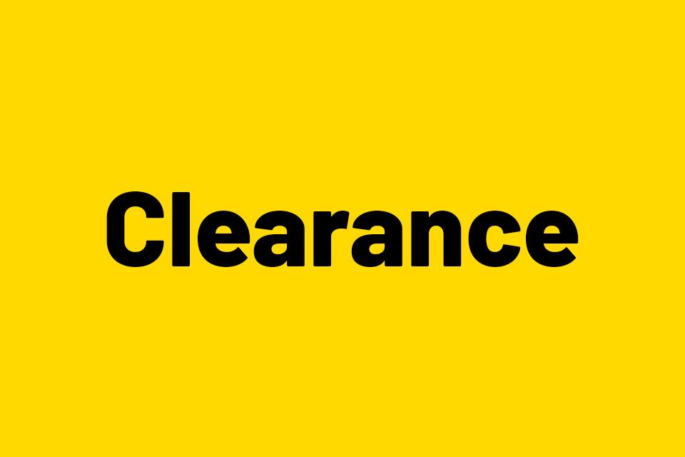 Clearance.