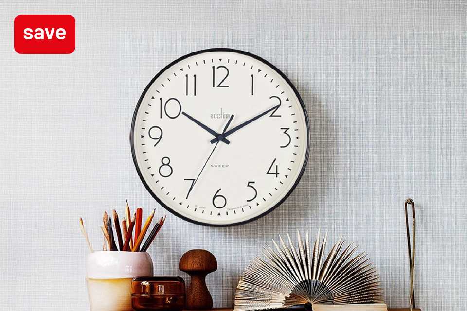 Get ready for darker nights with up to 1/3 off selected home furnishings. Includes clocks, curtains and blinds.