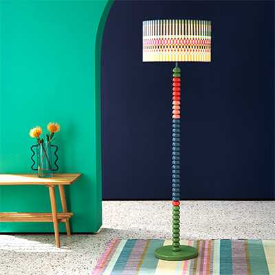 Colourful floor lamp.