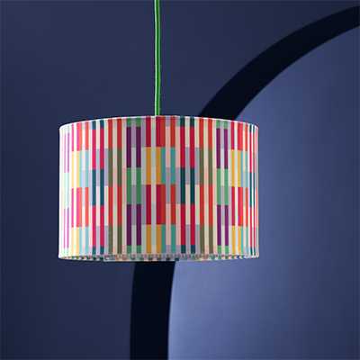 colourful patterened ceiling light easy fit.