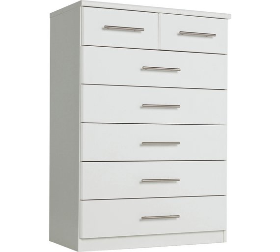 Buy HOME Normandy 5+2 Drawer Chest White at Argos.co.uk Your Online