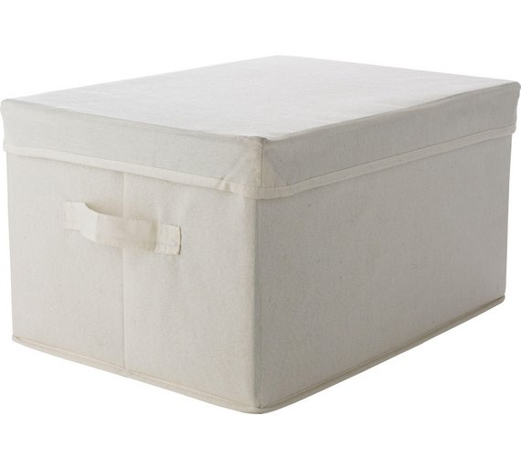 Buy HOME Single Fabric Drawer Storage Box Cream at Argos.co.uk Your