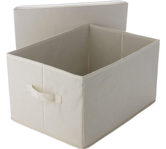 Buy HOME Single Fabric Drawer Storage Box Cream at Argos.co.uk Your Online Shop for Storage