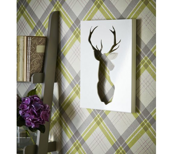 Buy Arthouse Stencil Cut Lacquer Finish Stag Wall Art at Argos.co.uk