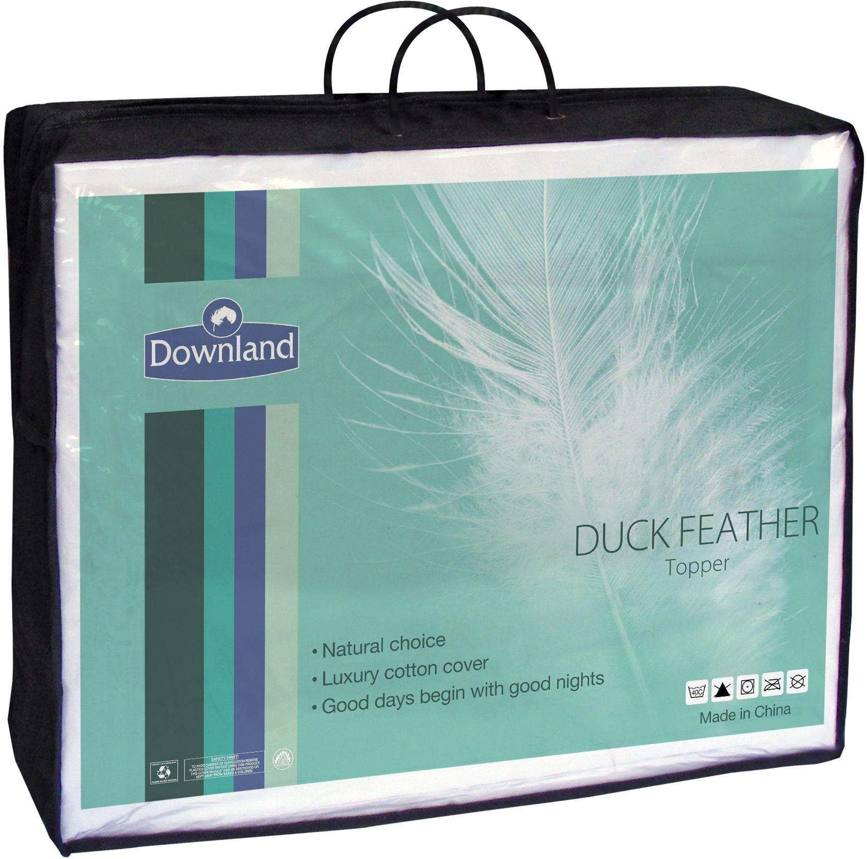 'Downland - 12cm Duck Feather - Mattress Topper - Small Double