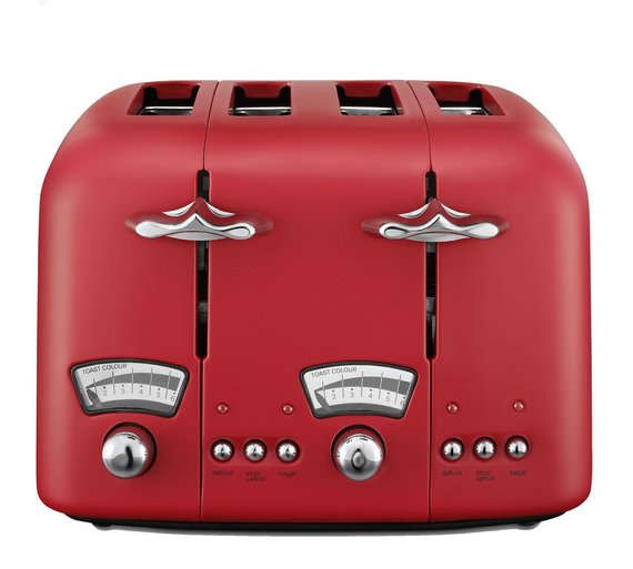 Buy De'Longhi Argento 4 Slice Toaster Red at Argos.co.uk Your