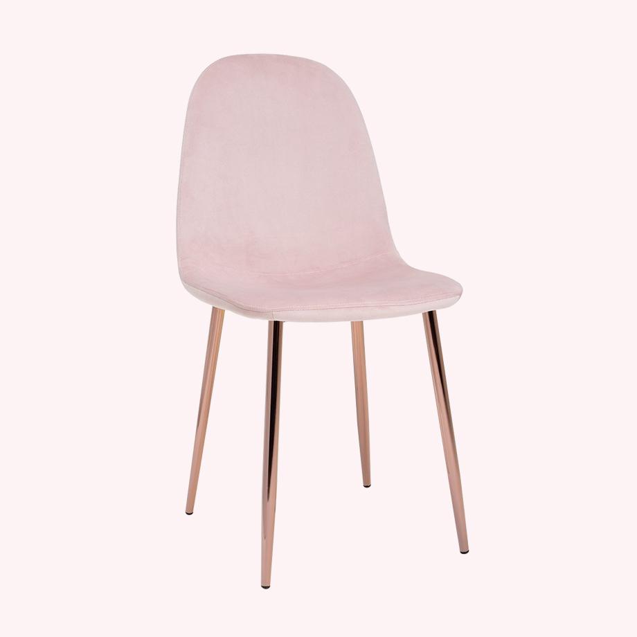 Image of pink office desk.