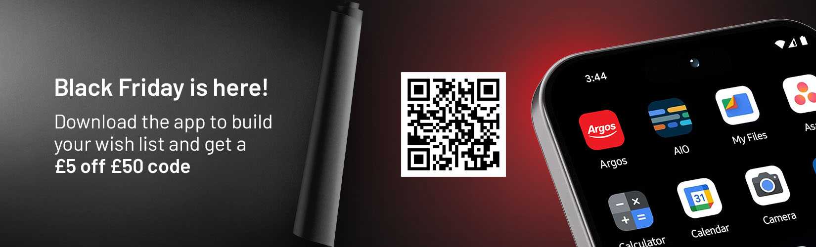 Black Friday is here! Download the app to build your wish list and get £5 of £50 code.