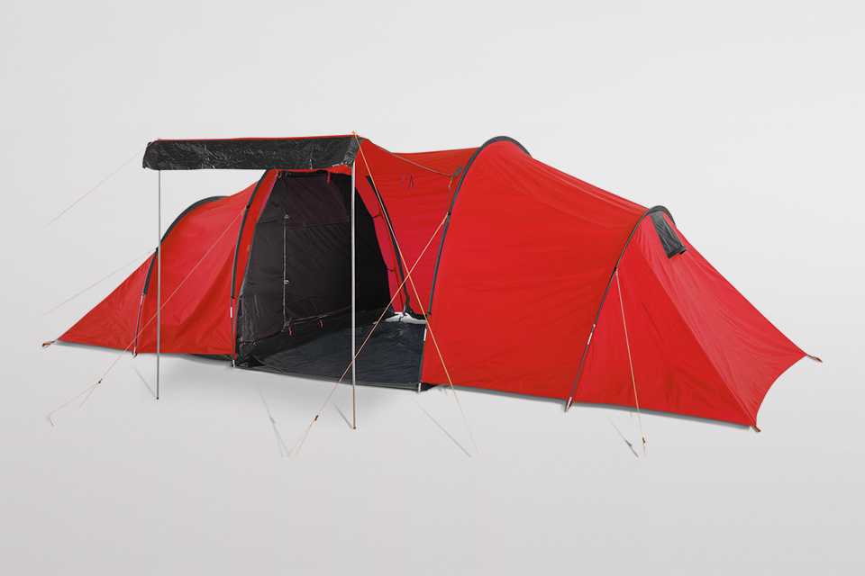 Pro Action 6 Person 3 Room Tunnel Camping Tent.
