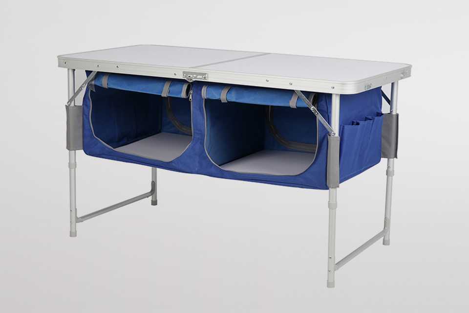 Pro Action Folding Camping Table with Storage.