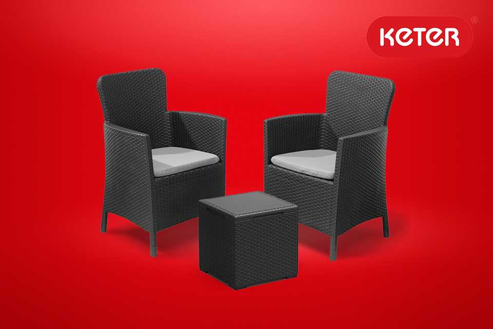 Save 25% on selected Keter garden furniture.
