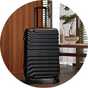 Hard case luggage.