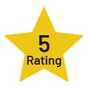 5 star rating.