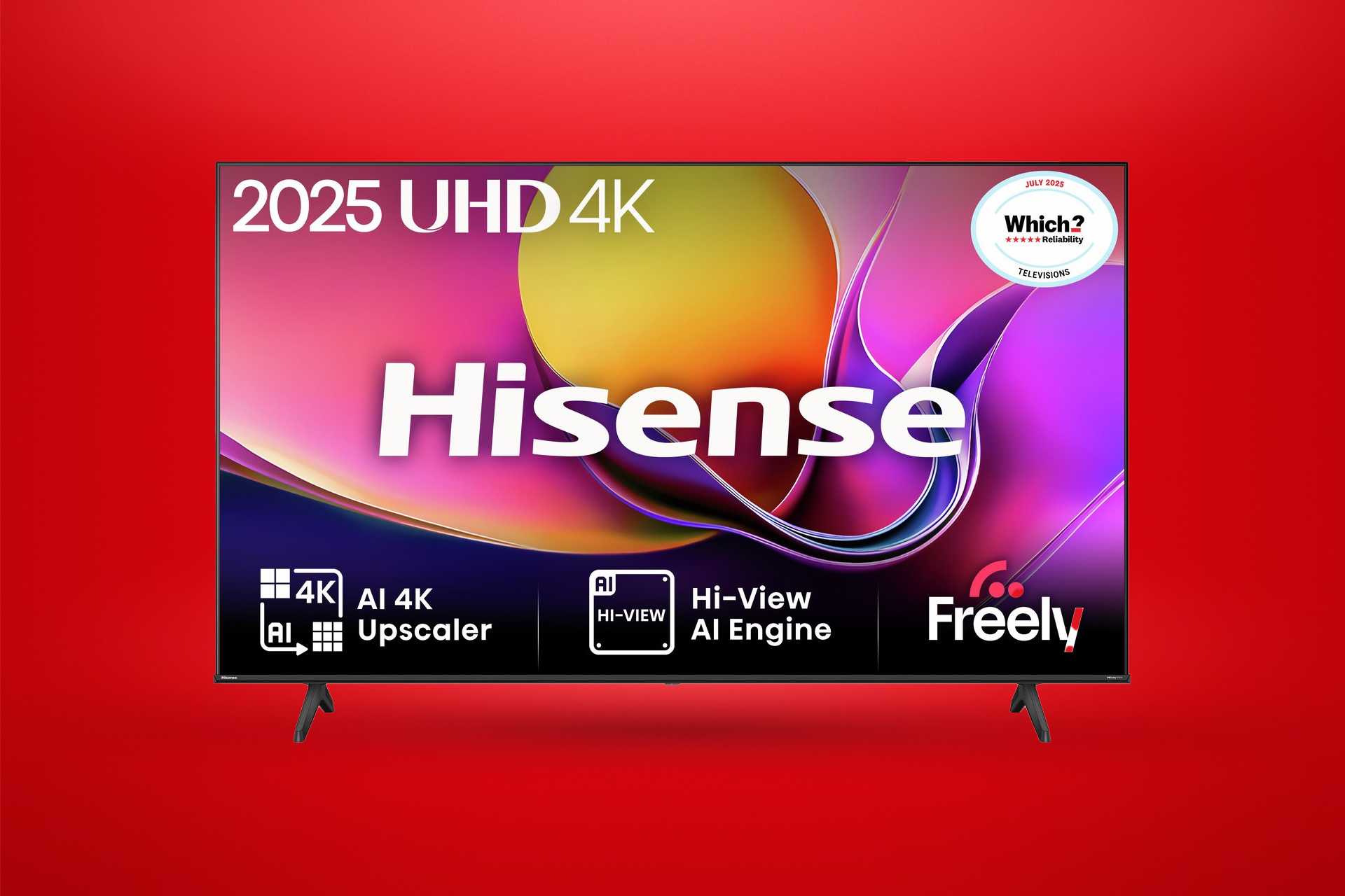 Unmissable deals on Hisense 4K Freely TVs 75" as low as £499. Shop Hisense TV deals.