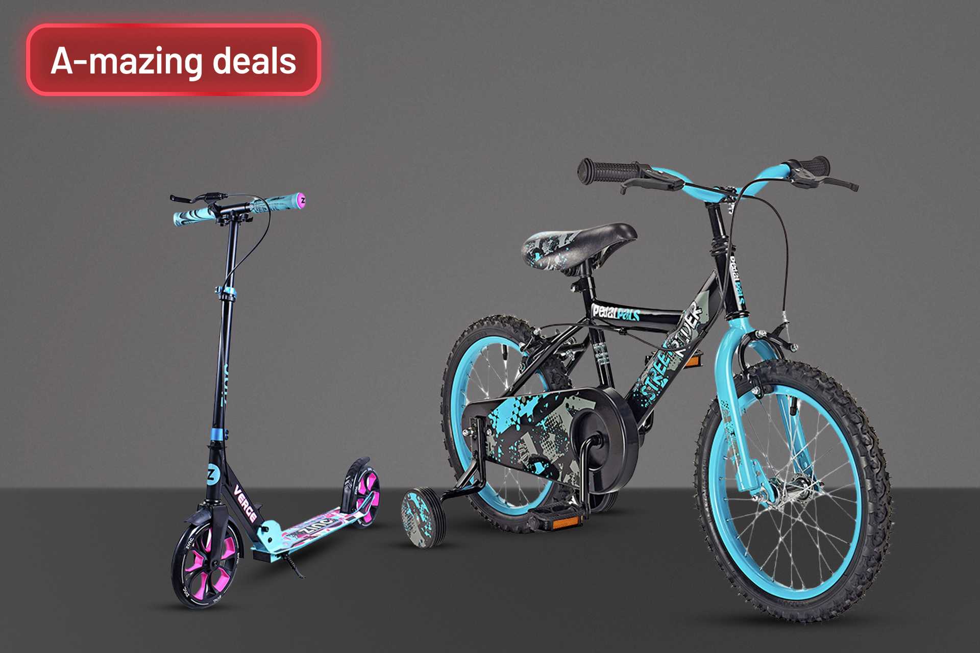 A-mazing deals. Save up to 1/3 on selected wheeled toys & bikes. Upgrade their outdoor fun!
