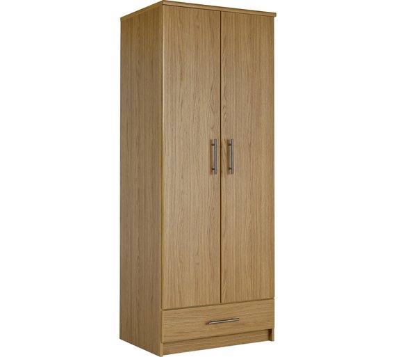 Buy HOME Normandy 2 Door 1 Drawer Wardrobe Oak Effect at Argos.co.uk